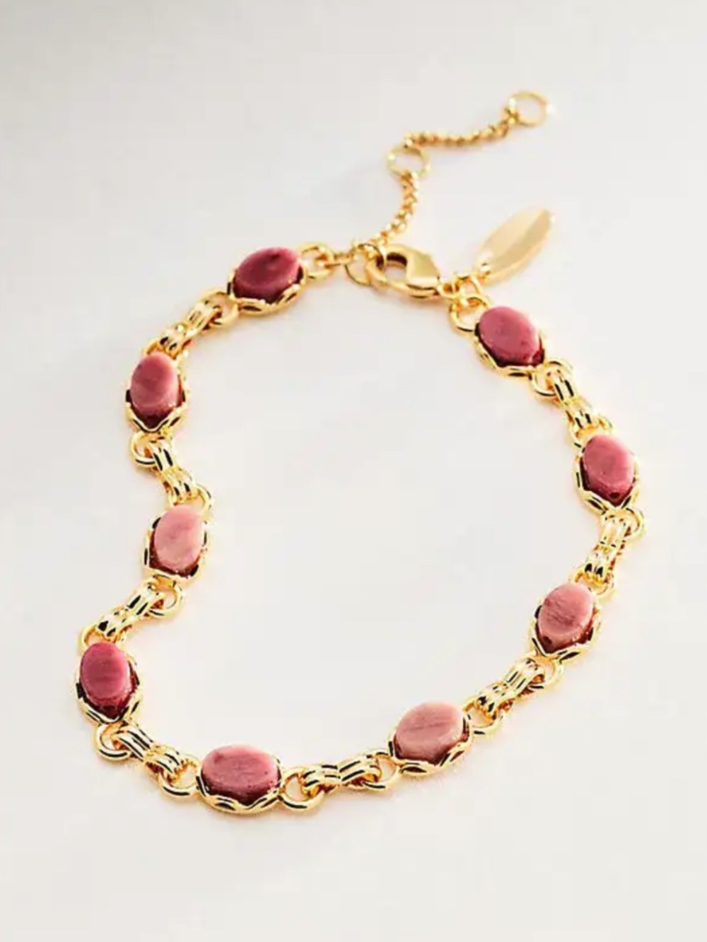 NWT Anthropologie Stone wrap bracelet- pink
